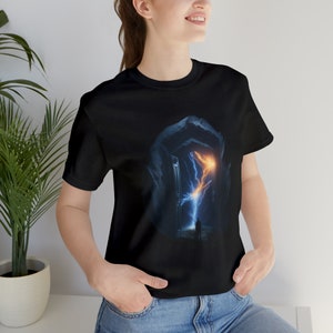 Portal of Light | | Door | Astral | Dimension | | Energy | Vibration | Spirit | Gift | T-Shirt Black |  Trainers | Unisex  Men & Women&#39;s Tee