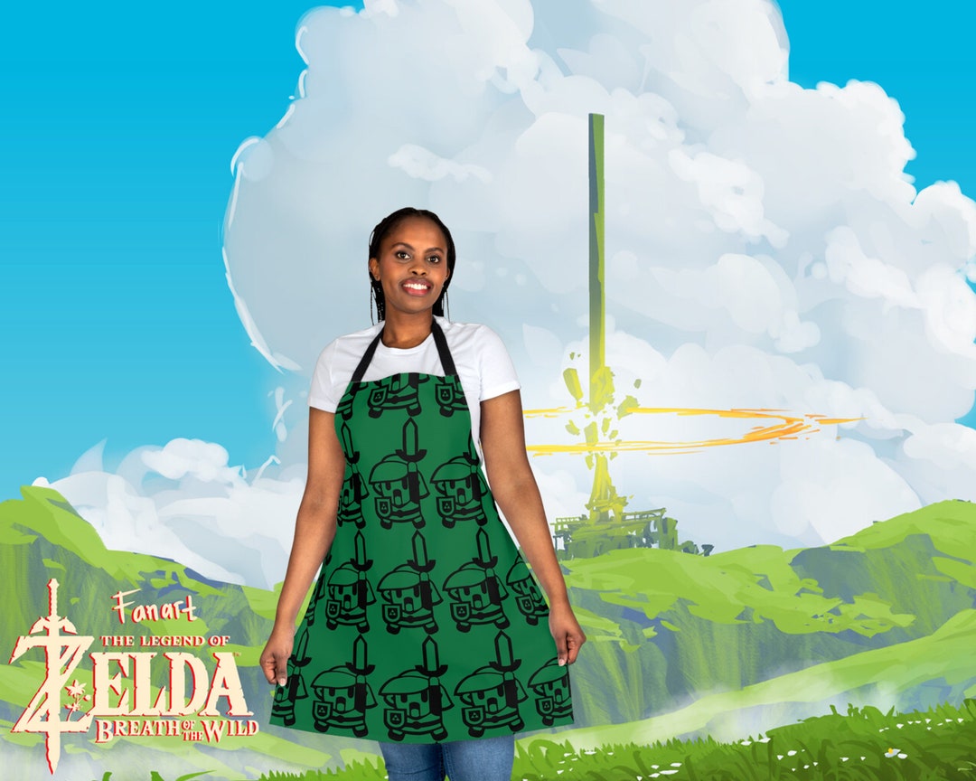 The Legend of Zelda Theme Apron Link Linen Kitchen Apron Etsy