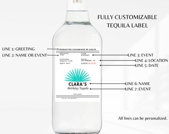 Individuelles Tequila Label: Casamigos Brautjungfer & Geburtstagsgeschenke personalisiert (Digitales Template)