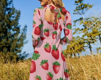 Decoration Strawberry Dress セット ピンク Original Print] Decoration Strawberry Dress Set