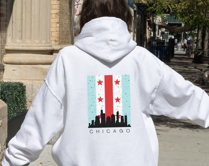 Chicago Sweatshirt, Chicago Illinois Gift, Chicago Travel Gift, Chicago IL Souvenir, Trendy Hoodie, Graphic Sweatshirt, Aesthetic Sweatshirt