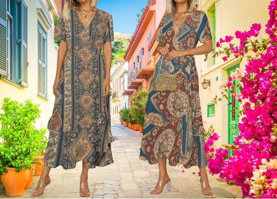 turkish maxi dress Traditional Turkish Red Maxi Henna Party Gown 36