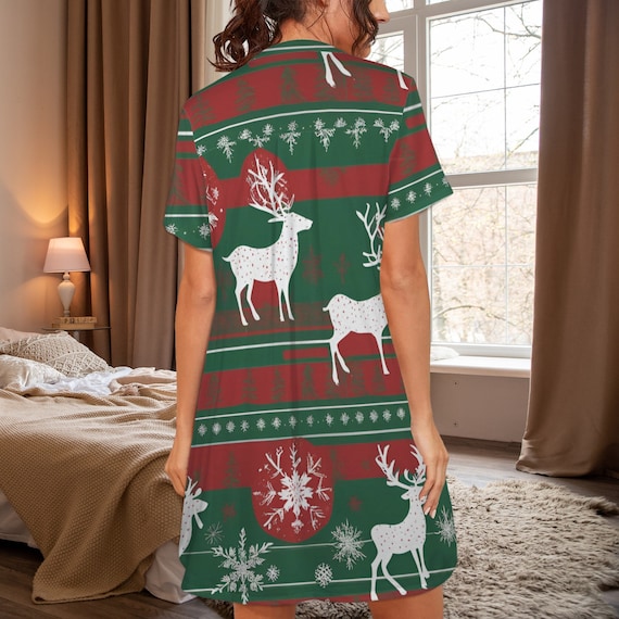 Christmas pajama dress best sale