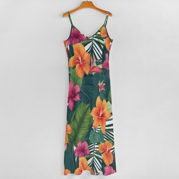 Tropical Print Long Dress