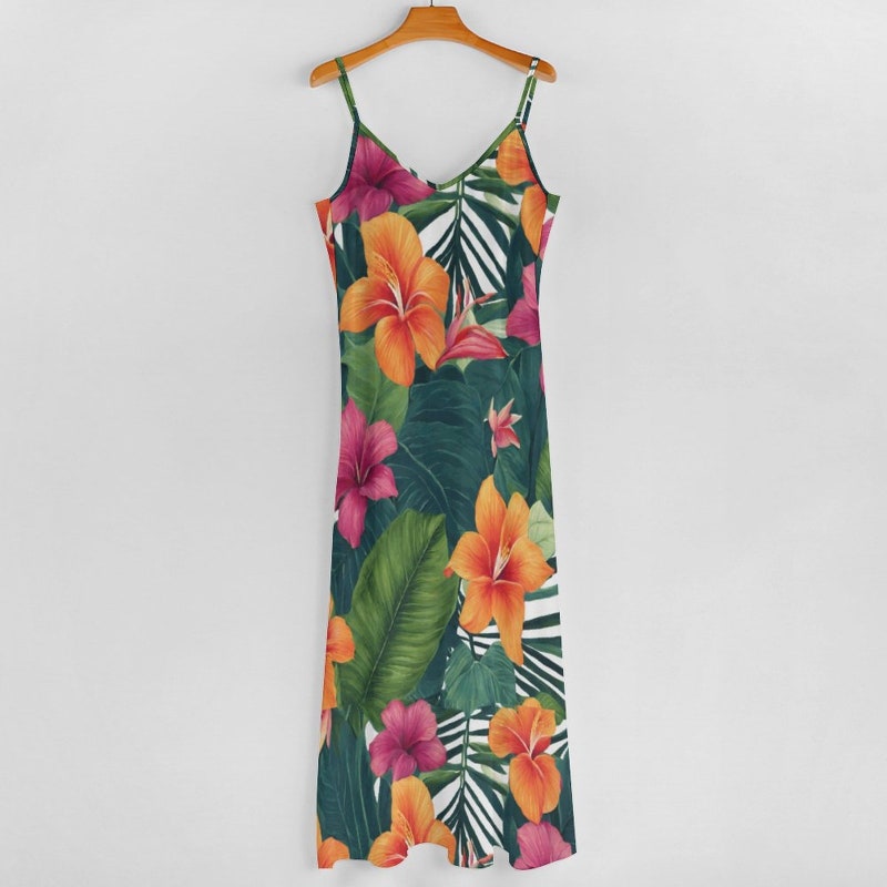 Tropical Print Dress - Etsy