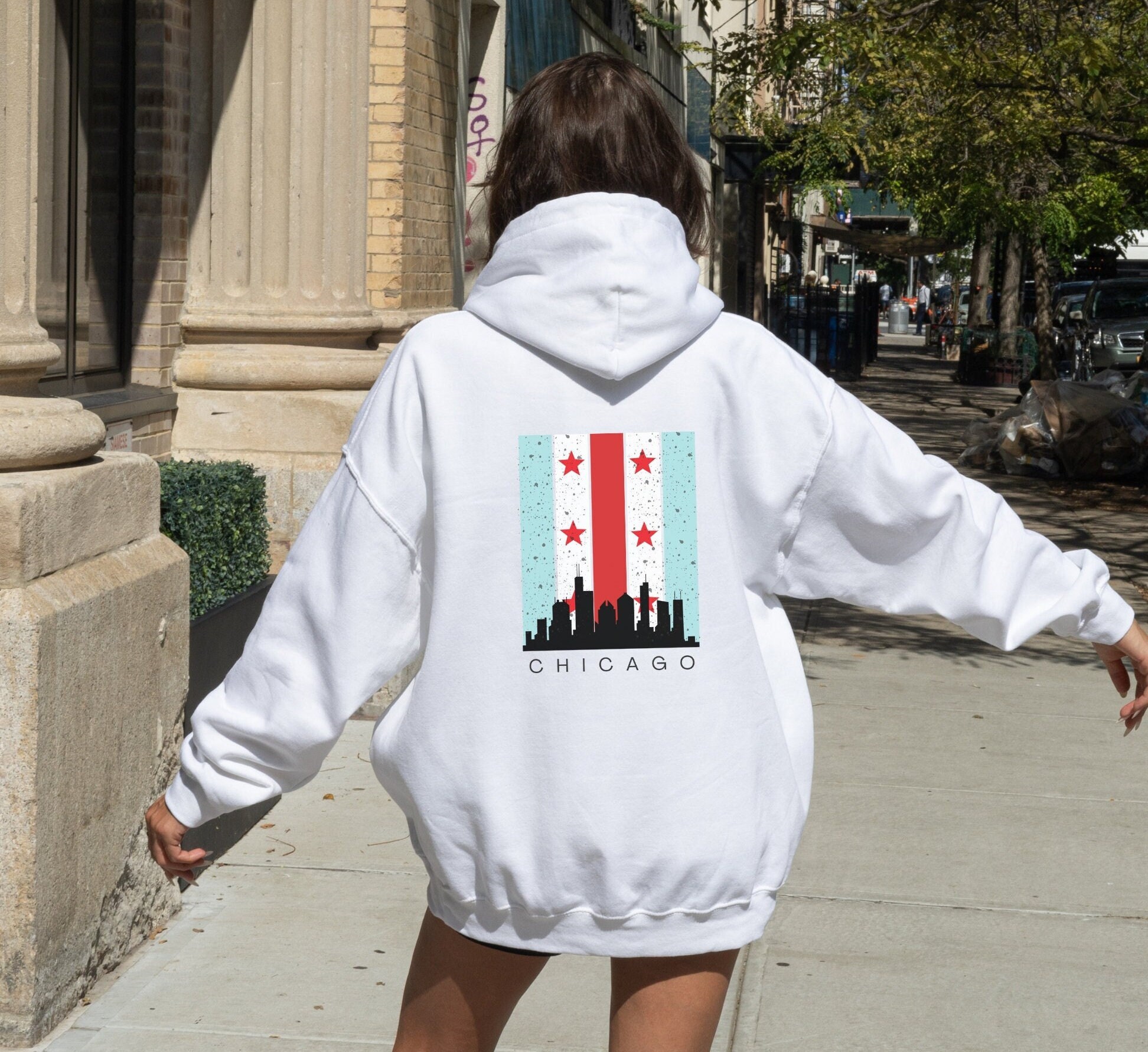 Chicago Graphic Hoodie - Etsy Canada