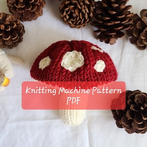 Cozy Mushroom Pattern PDF - Sentro or Addi Express Circular Knitting Machine