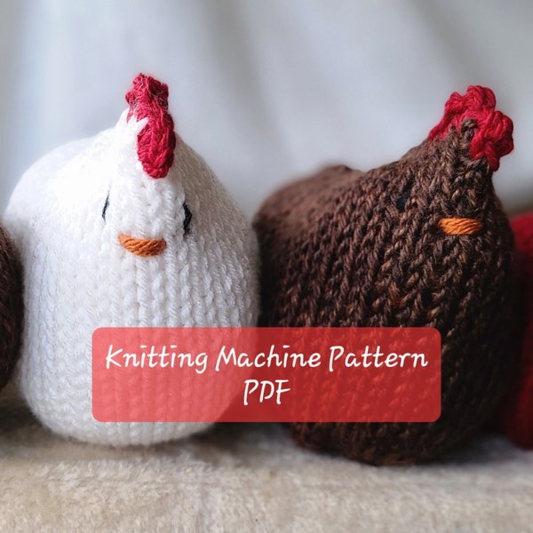 Barnyard Chicken Pattern PDF - Sentro or Addi Circular Knitting Machine