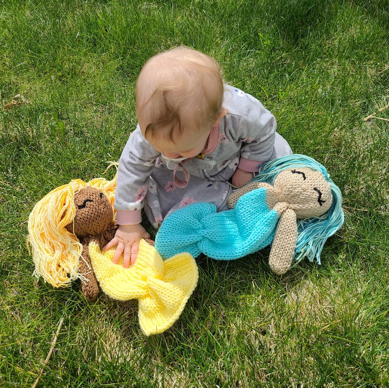 Mermaid Lovey Pattern PDF Sentro or Addi Circular Knitting - Etsy