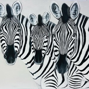 Hand painted Zebra Painting