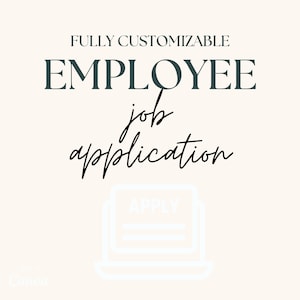 Job application, Editable job application, Employee application, New hire application, hr forms.