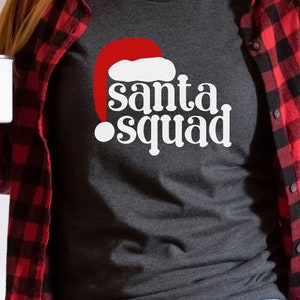 Funny Santa Squad Tshirt, Santa Shirt, Matching Family Christmas Shirt, Teacher Christmas Tee, Cute Mom Christmas Shirt, Dad Christmas Shirt