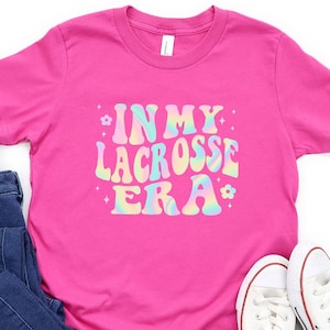 Youth Lacrosse Era Shirt: Pastel Rainbow Lax Tee