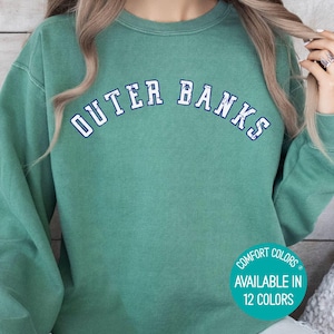 Comfort Colors Outer Banks Sweatshirt: Garment-Dyed Carolina Crewneck