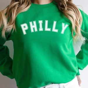 Philly Sweatshirt for Philadelphia Sports Fan, Philly Football Sweatshirt, Kelly Green Philly Sweatshirt, Philadelphia Football Sweatshirt