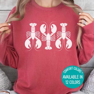 Comfort Colors Lobster Sweatshirt: Garment-Dyed Coastal Crewneck
