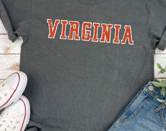 Comfort Colors Virginia Football T-Shirt: Vintage Game Day Style