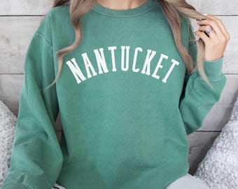 Comfort Colors Nantucket Sweatshirt: Garment-Dyed Preppy East Coast Crewneck
