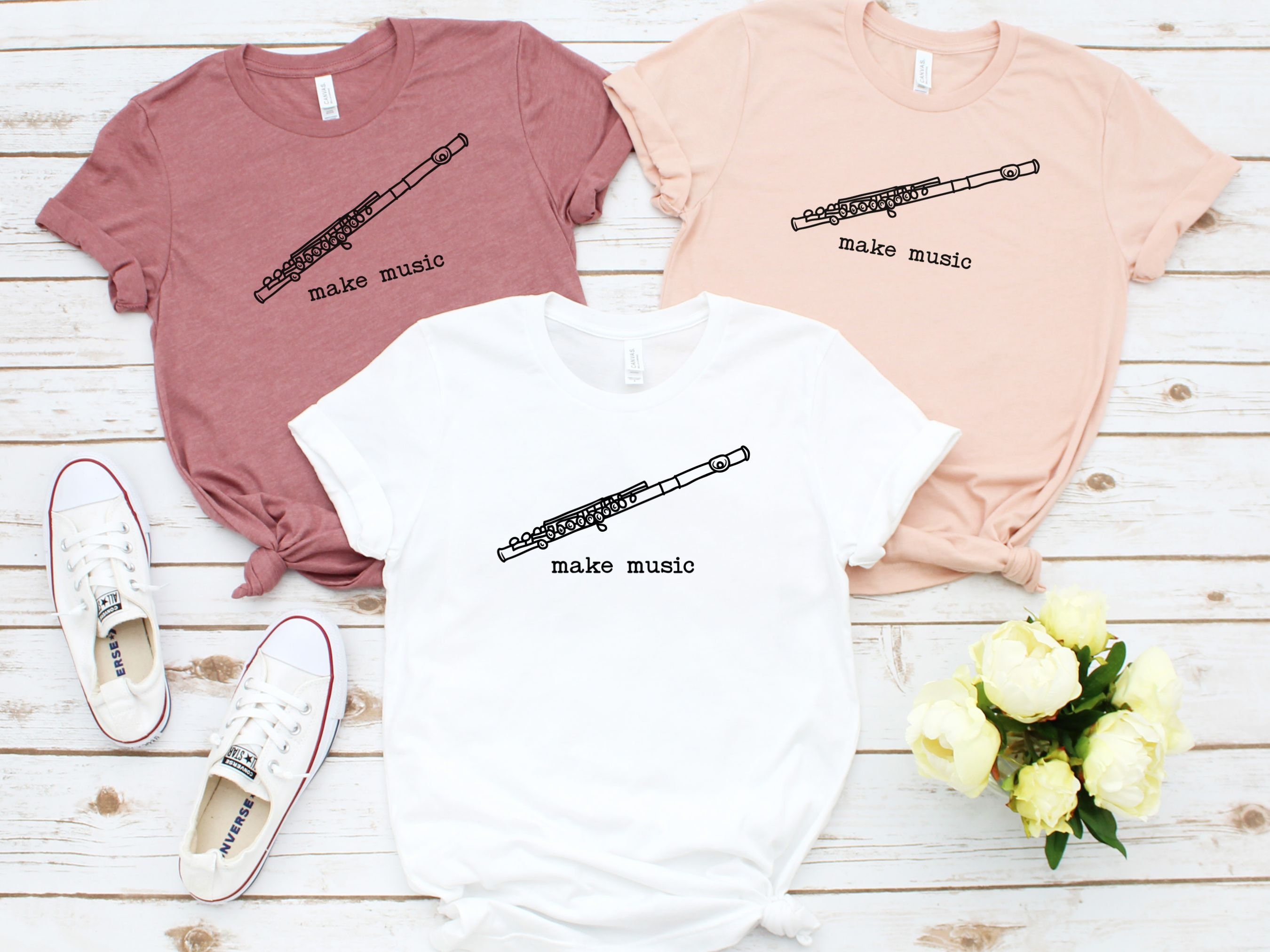 Flute Shirt, Flute Gift, Make Music Shirt, Orchestra Shirt, Music Lover