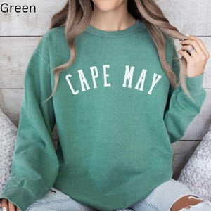 Comfort Colors Cape May Sweatshirt: Garment-Dyed Vacation Souvenir