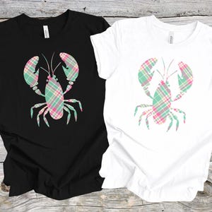 Preppy Lobster Shirt, Lobster Festival Shirt, Plaid Lobster Shirt, Lobster Lover Shirt, Maine Vacation Shirt, Lobster Tee, Lobster Gifts