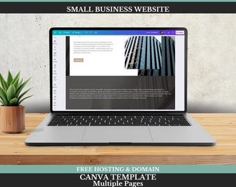 Website Template ~ DIY Web Design ~ Edit in Canva ~ Free Hosting ~ BUILDEM