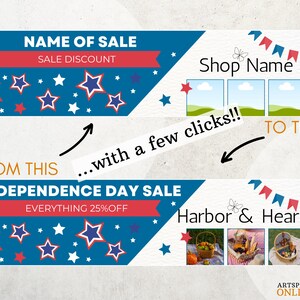 Independence Day Etsy banner, 4th of July Etsy header, patriotic Etsy shop cover, red white blue Etsy banner, Etsy banner for Independence Day sale, fireworks Etsy header, USA flag Etsy shop banner, July 4th Etsy sale header, stars and stripes Etsy cover, patriotic shop decoration, Etsy shop banner for July 4, freedom theme Etsy header, summer sale Etsy banner, Etsy banner for American holiday, festive Etsy shop header, Fourth of July shop graphic, Etsy USA celebration banner