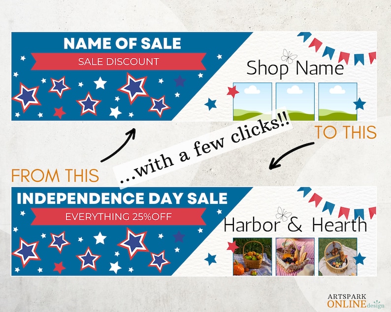 Independence Day Etsy banner, 4th of July Etsy header, patriotic Etsy shop cover, red white blue Etsy banner, Etsy banner for Independence Day sale, fireworks Etsy header, USA flag Etsy shop banner, July 4th Etsy sale header, stars and stripes Etsy cover, patriotic shop decoration, Etsy shop banner for July 4, freedom theme Etsy header, summer sale Etsy banner, Etsy banner for American holiday, festive Etsy shop header, Fourth of July shop graphic, Etsy USA celebration banner