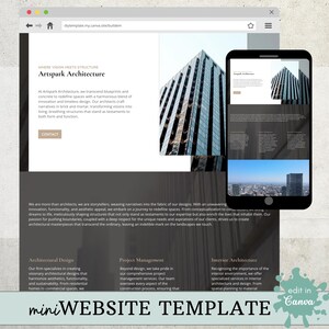 以下が含まれることがあります： Artspark Architecture と呼ばれる建築事務所のウェブサイトテンプレートです。ウェブサイトは、白のテキストと現代的な建物の画像が載った濃いグレーの背景を採用しています。ウェブサイトのテキストには、会社名、連絡先情報、建築設計、プロジェクト管理、インテリアデザインなど、提供されるサービスの説明が含まれています。