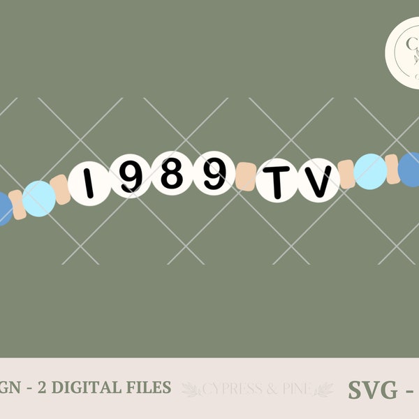 1989 TV Friendship Bracelet SVG PNG, 1989 Cricut Silhouette Files, 1989 Tshirt Design