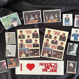 Vintage NKOTB Sticker Sheets Bumper Sticker Diamond Album Big Step Winterland