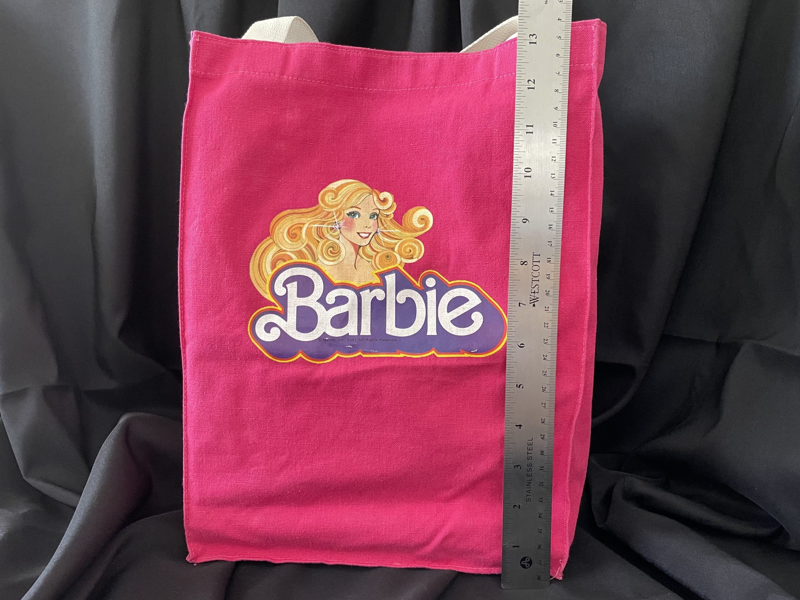 Barbie　bag　バービー　レア　レトロ Rare Barbie Canvas Fabric Tote Bag Mattel Retro 80s