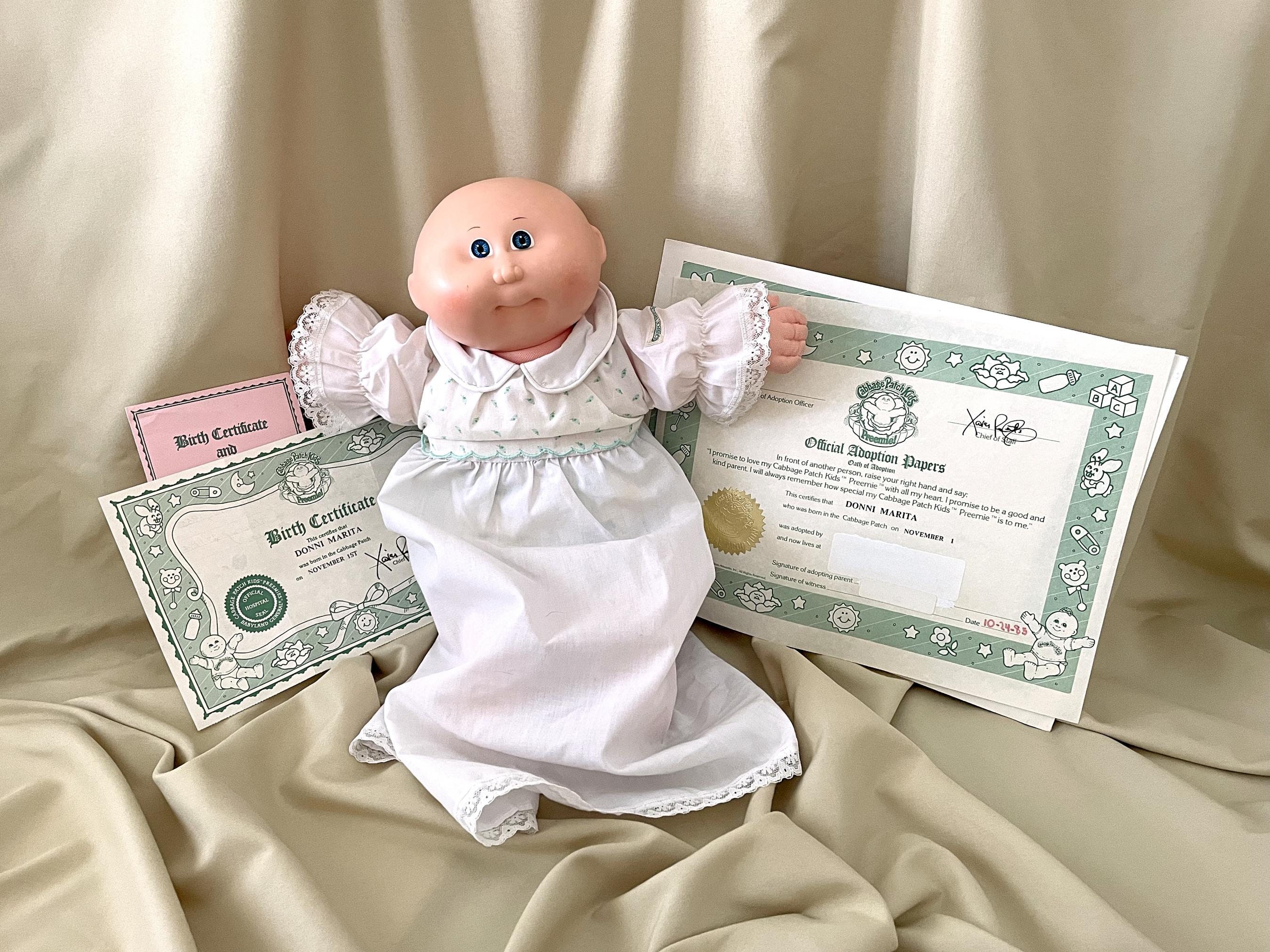 Patch Preemie Cabbage Patch Doll Birth Krystal Whitney Cabbage