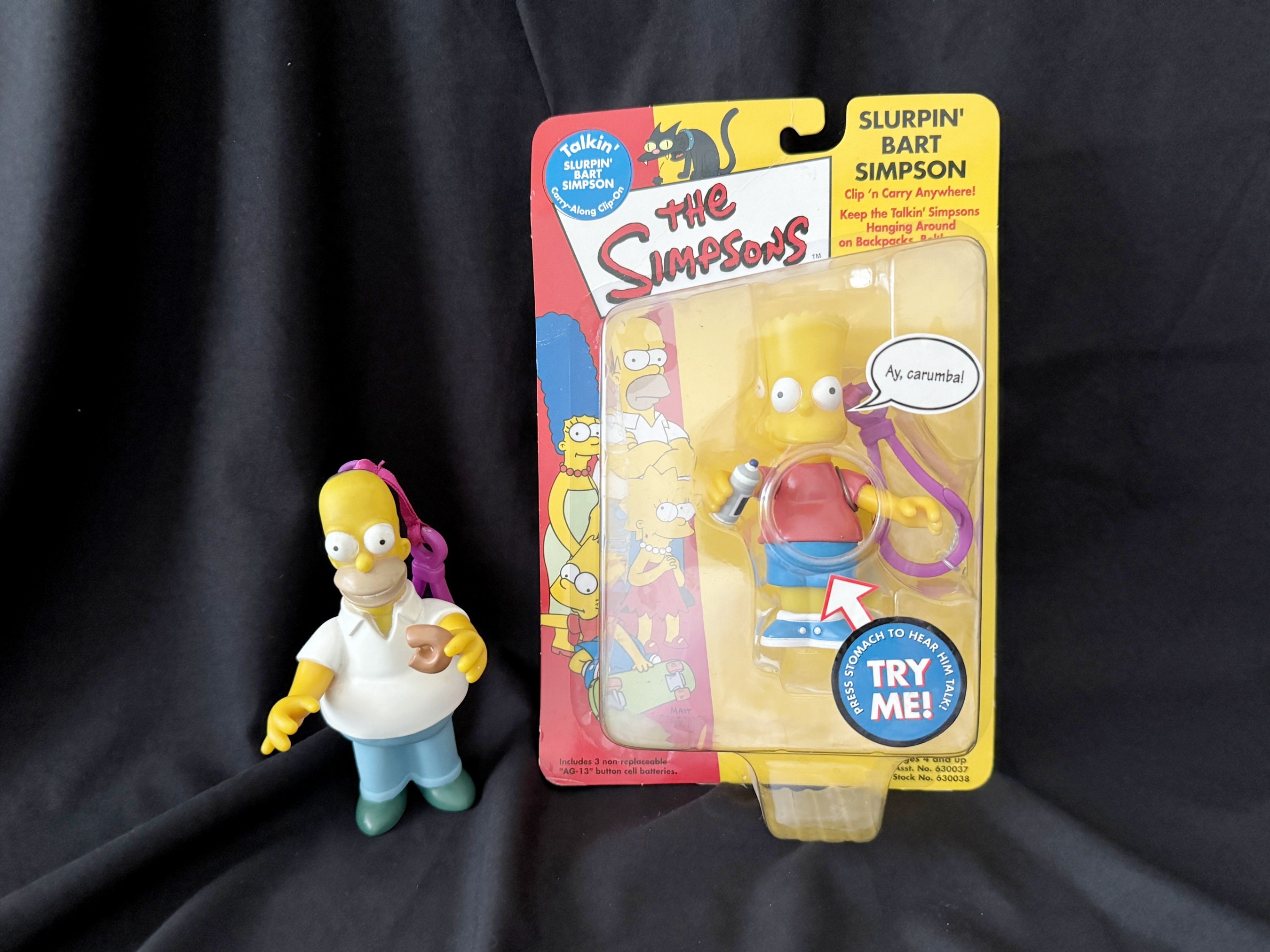Slurpin' Bart Simpson and Hungry Homer Simpson Talkin' Carry-along