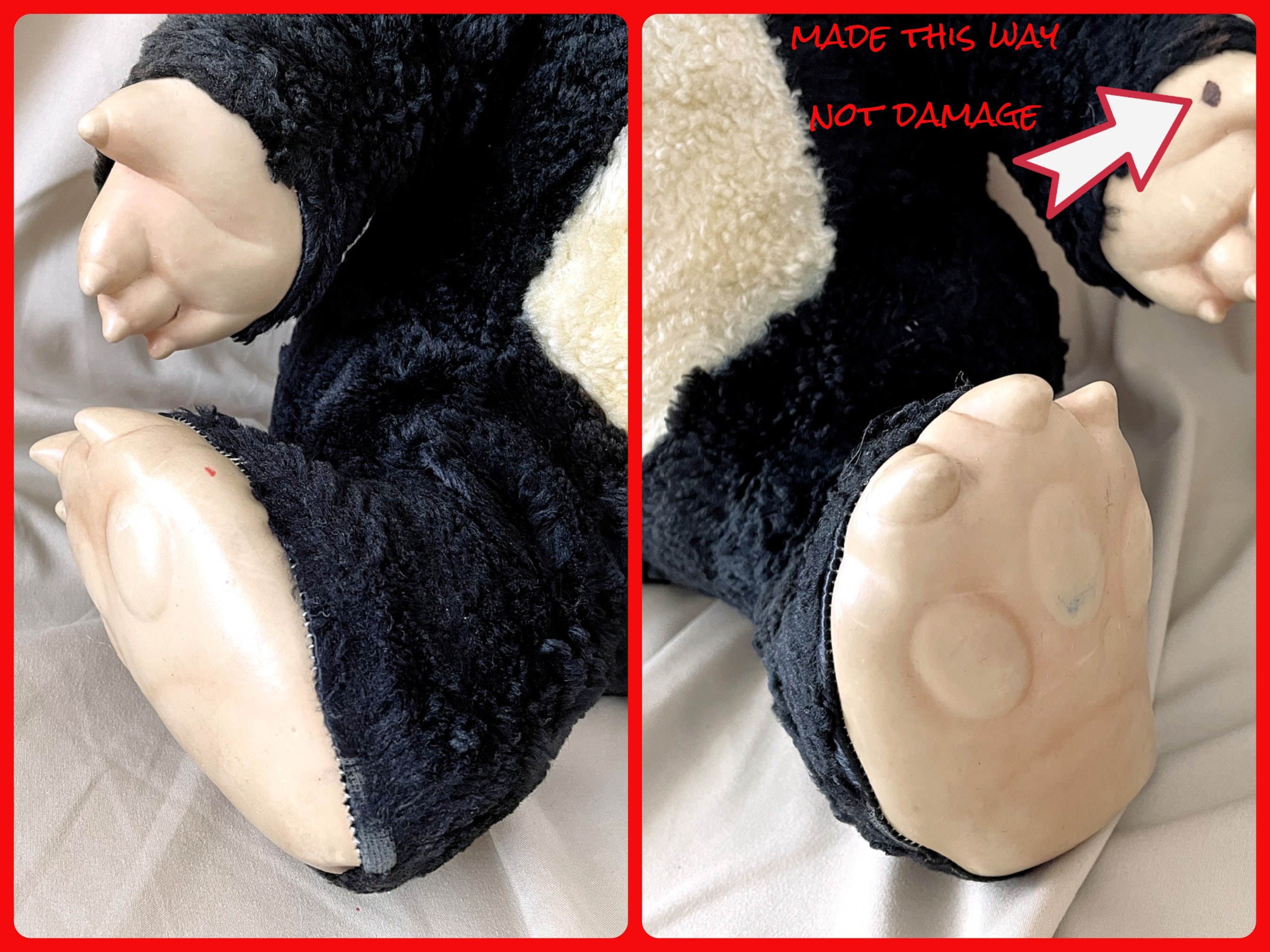 17” Large Stuffed Chubby Tubby Bear With Vinyl Plastic Face