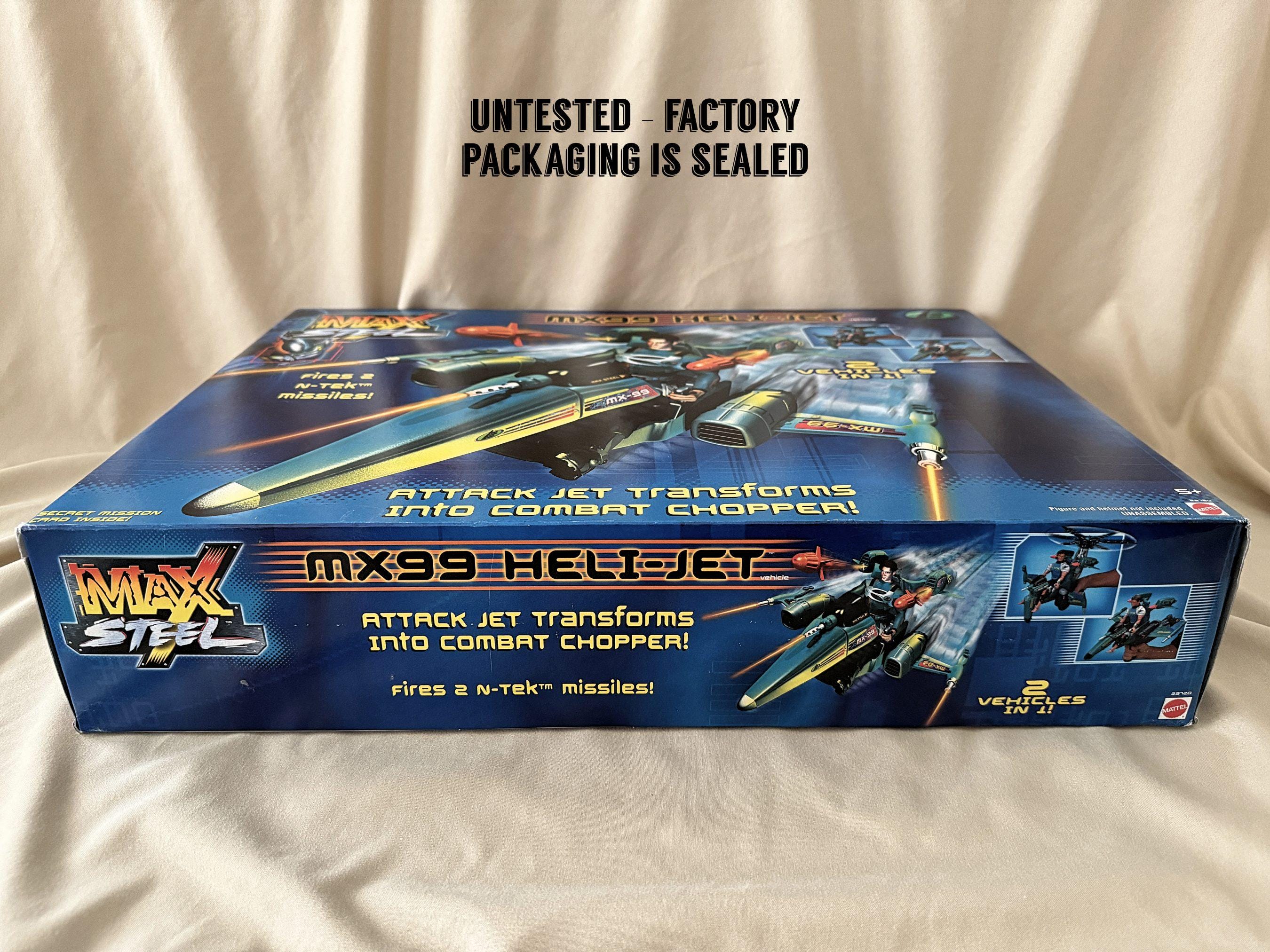 その他 Max  germany mai 1999 NIB Rare Max Steel MX99 Heli-jet Chopper Sealed Recalled WTC