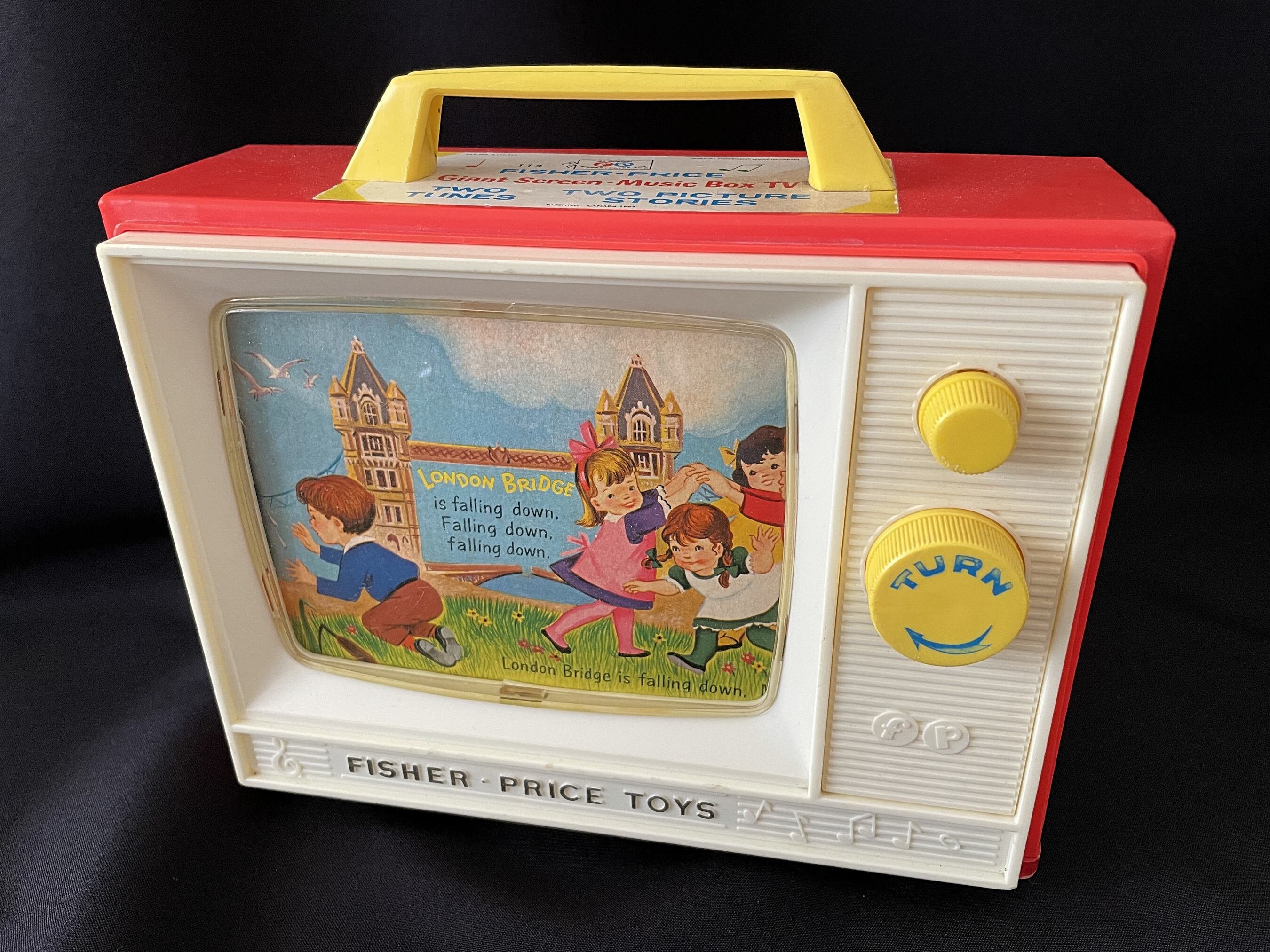 Fisher price Two Tune Giant Screen Music Box TV 114 WORKS Etsy