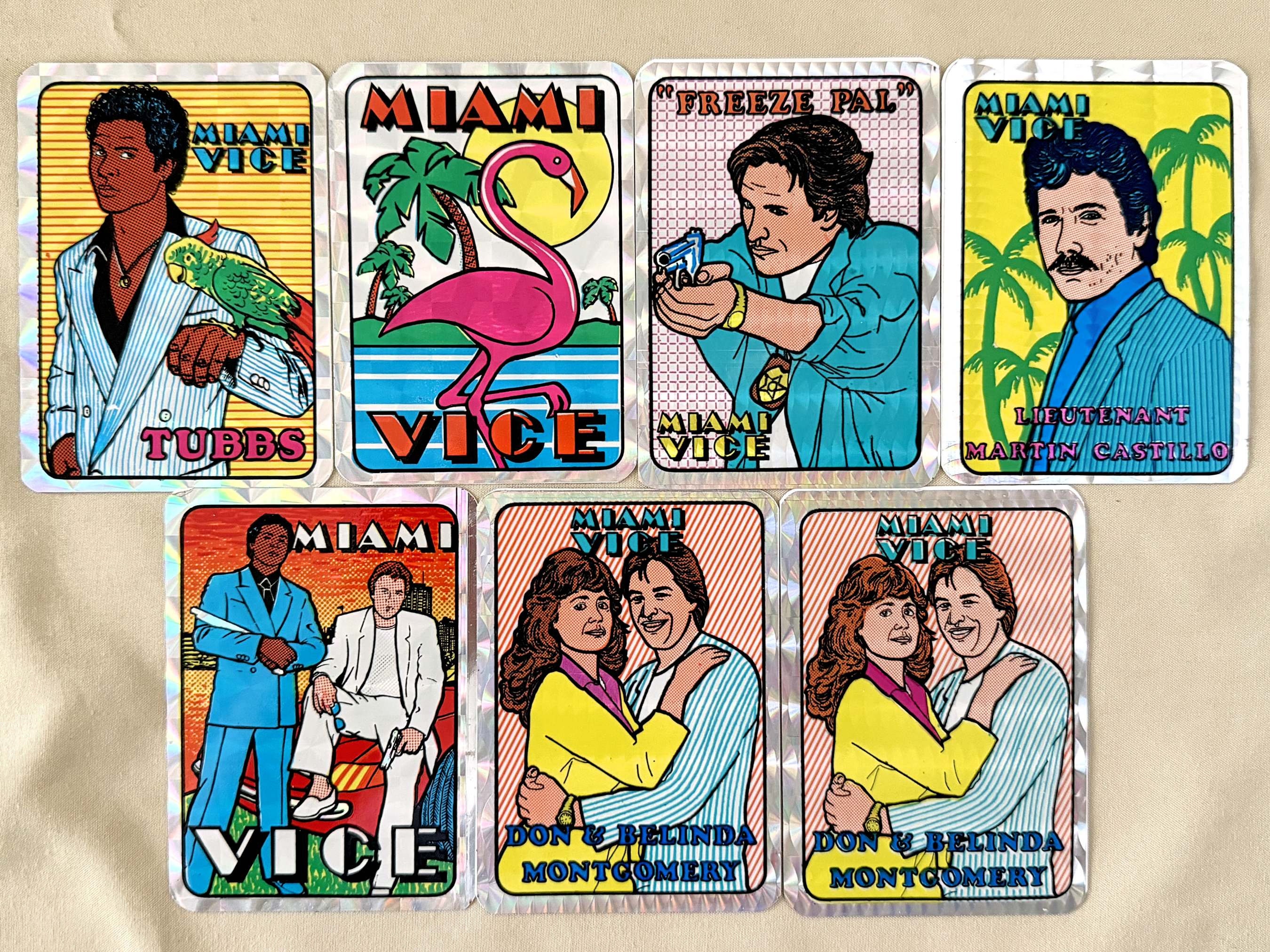 Collectible 80s Miami Vice Foil Prism Vending Gum Ball Machine