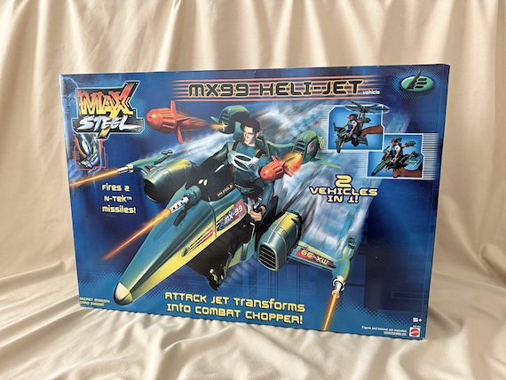 NIB Rare Max Steel MX99 Heli-jet Chopper Sealed Recalled WTC Twin