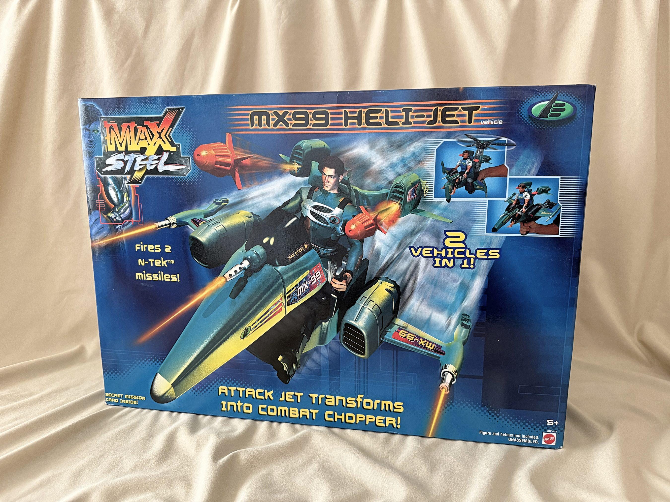 その他 Max  germany mai 1999 NIB Rare Max Steel MX99 Heli-jet Chopper Sealed Recalled WTC