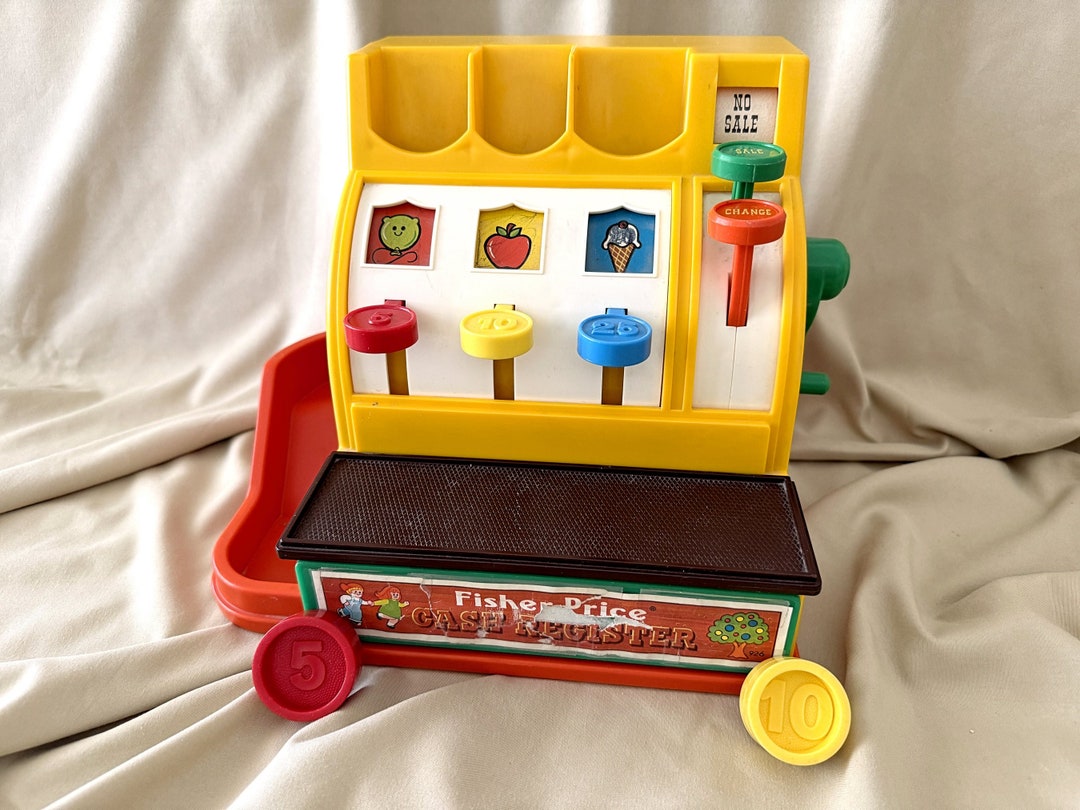Fisherprice Cash Register Bell Action Movement W/ 2 Coins Etsy
