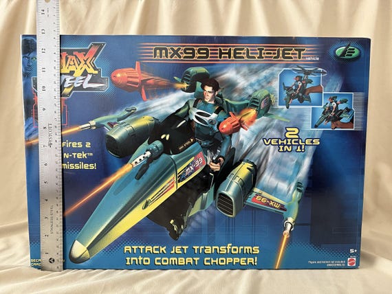 NIB Rare Max Steel MX99 Heli-jet Chopper Sealed Recalled WTC Twin
