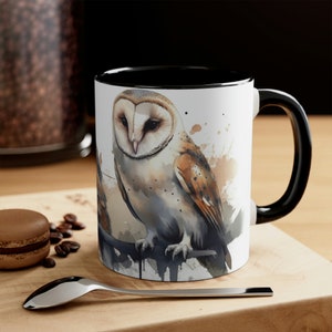 Owl Mug, Gift, Owl Lover, Bird, Coffee, Tea, Nocturnal, Barn Owl