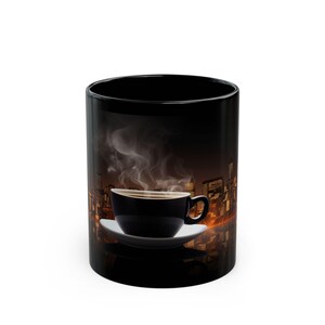 City Skyline Mug, Urban Coffee Cup, Cityscape Drinkware, Architecture Tea Mug, Traveler Gift, Skyline Silhouette Cup