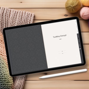 The Essential Knitting Journal PDF Digital Planner for Knitting