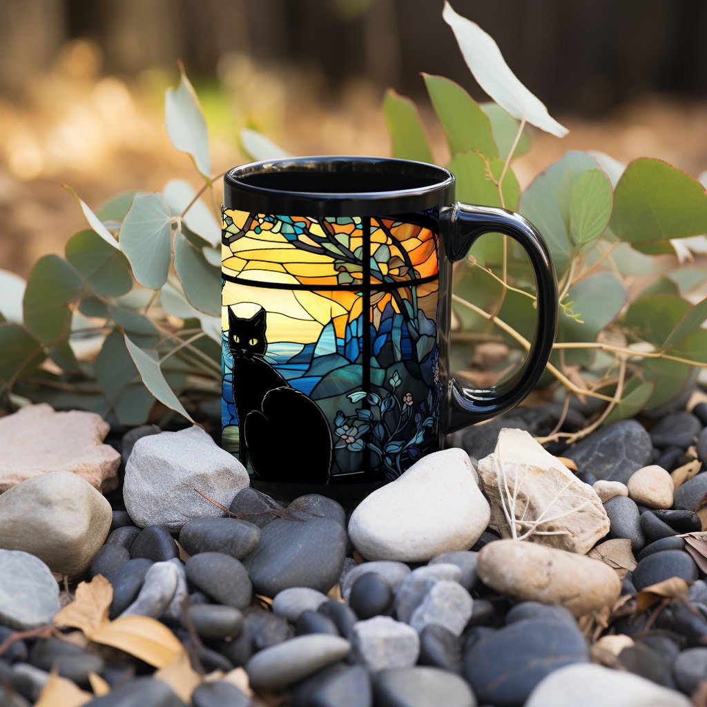 Glass Coffee Cup Cats - Etsy