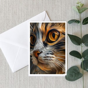 Klassische Katzen Grußkarten - Gentlecat Surreale Kunst Briefpapier erhältlich als 10x15 Karte, Postkarte oder mit Umschlag (n)