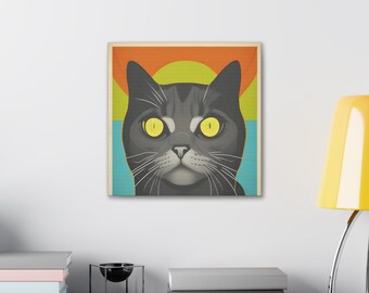 &quot;Katzengesicht &quot;&quot;Resing Cat Face&quot;&quot; im Pop-Art-Stil in verschiedenen Größen erhältlich.&quot;