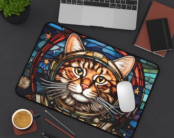 Podkładka pod mysz Astronaut Space Cat Desk Mat do gier i pracy
