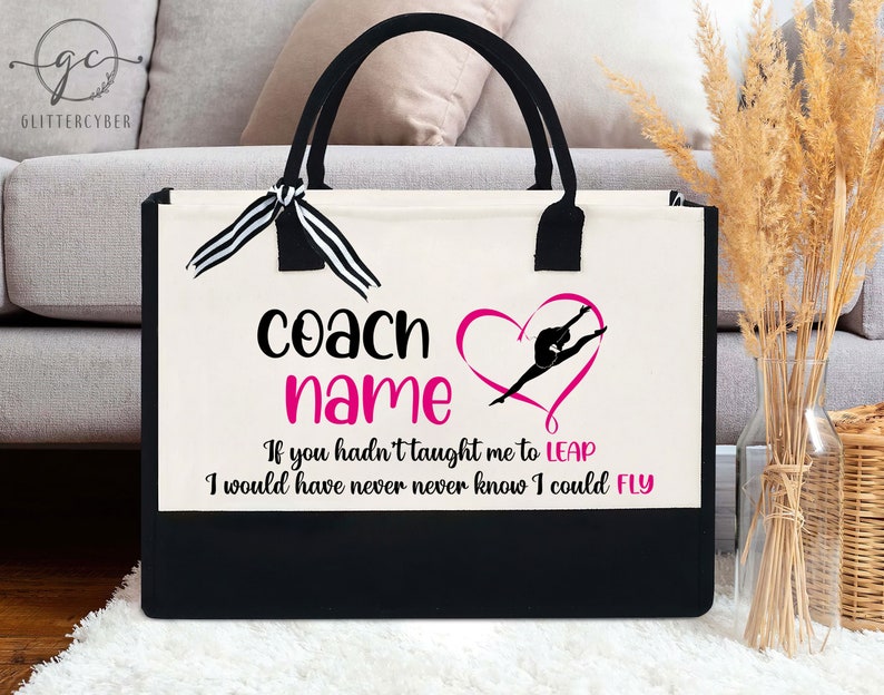 Gymnastics Coach Gift Ideas: Our Test in 2023 6 Personalized Coach Tote Bag,Gymnastic Tote Bag,Gymnastics Coach Gift,Gymnastic Gift,Customized Coach Gift Idea,Gymnastic Lover,Coaches Gifts image 1